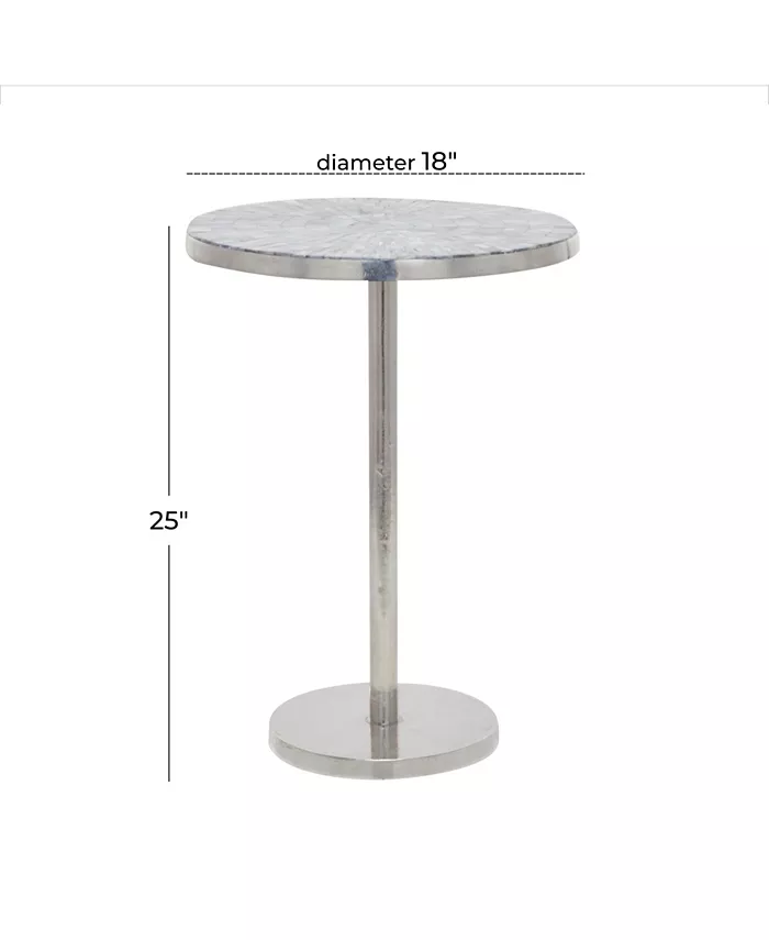 Rosemary Lane Aluminum Contemporary Accent Table