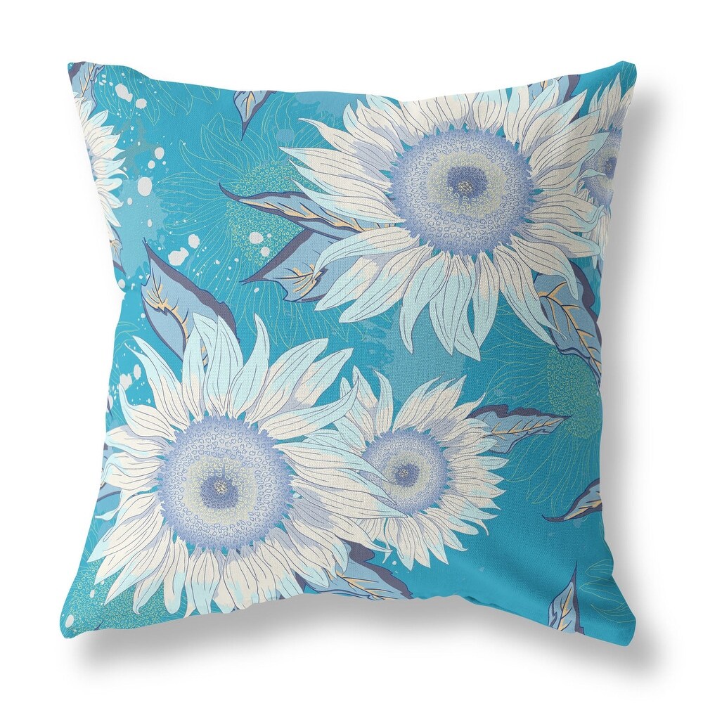 Amrita Sen Sunflower Indoor Outdoor Pillow Removable Cover