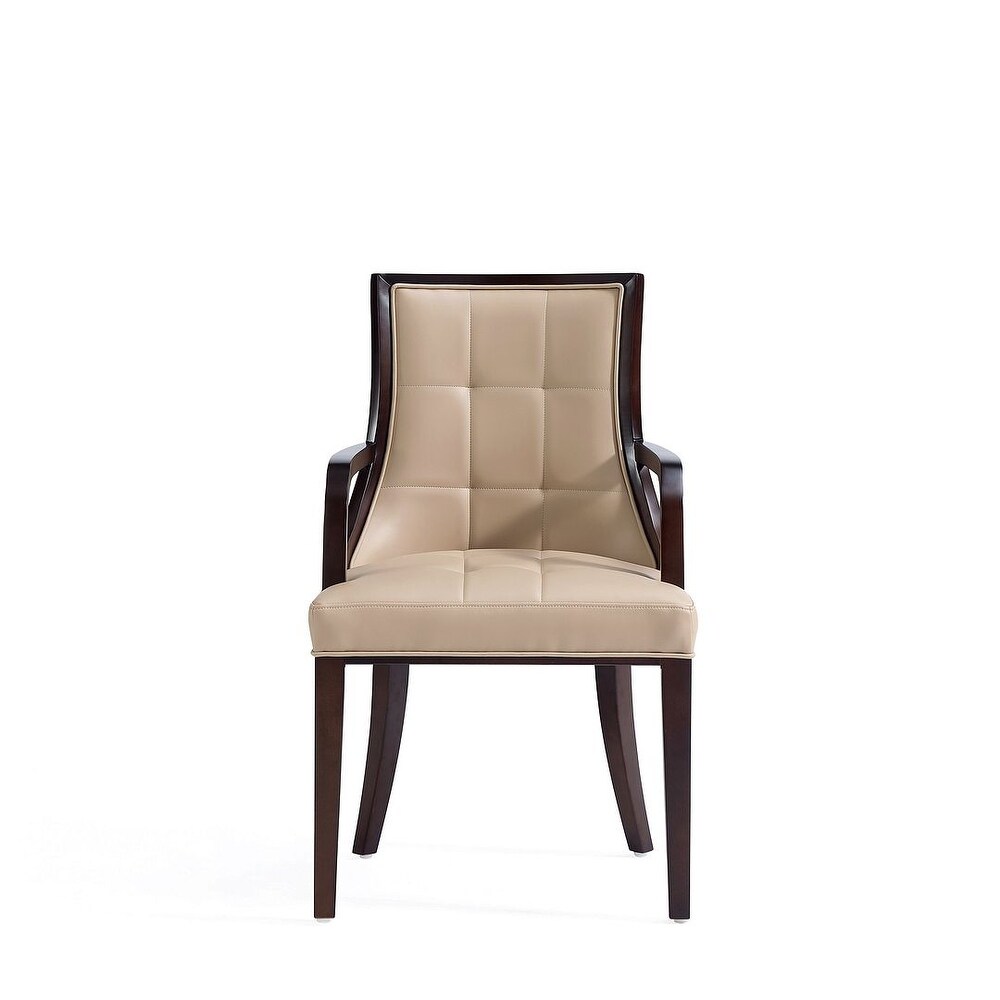 Fifth Avenue Traditional Faux Leather Dining Armchair