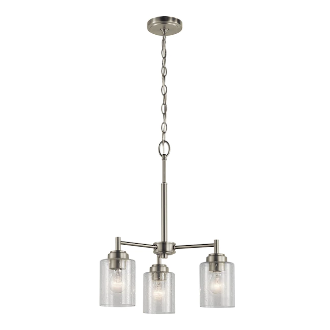 Kichler 44029NI Winslow 3-Light Brushed Nickel Modern/Contemporary Chandelier