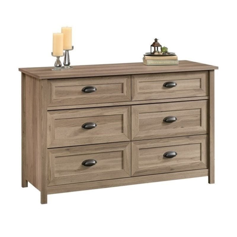 Pemberly Row 6 Drawer Dresser in Salt Oak