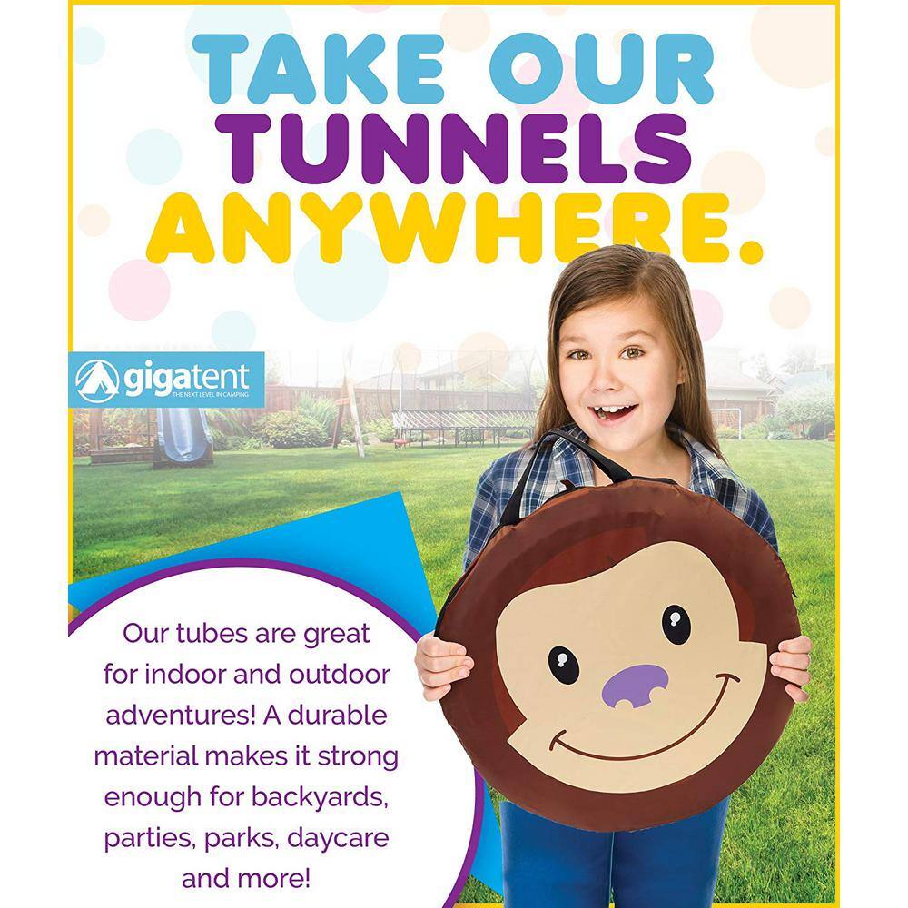 GigaTent 72 in. Brown Monkey Play Tunnel CT034