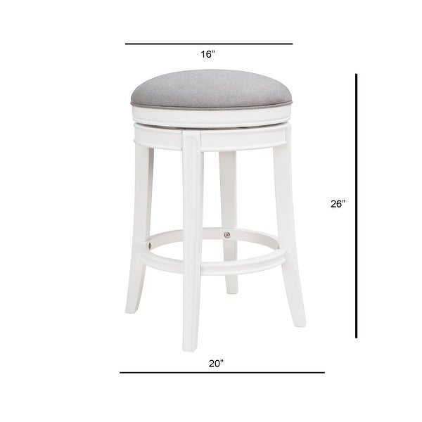 Luna White Swivel Counter Stool by Greyson Living