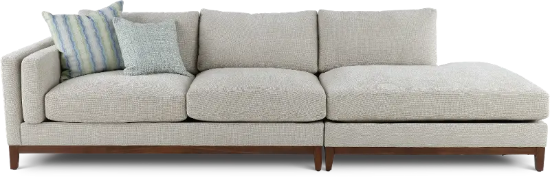 Kelsey Dove Beige 2 Piece Sectional