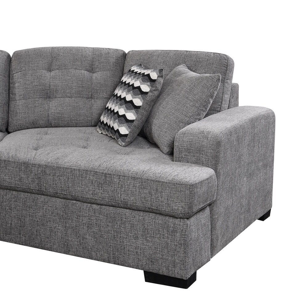 U Shape Sectional Sofa with Chaise for Home Bedroom