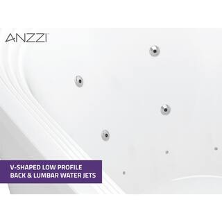 ANZZI Sofi 67.375 in. Acrylic Flatbottom Whirlpool and Air Bath Tub in White FT-AZ201