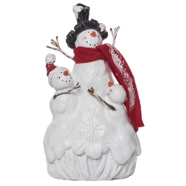 Transpac Resin 7 In Multicolored Christmas Snowman Family Figurine