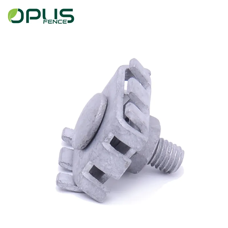 Adjustable galvanized metal fence aluminum connector for electric fences wires