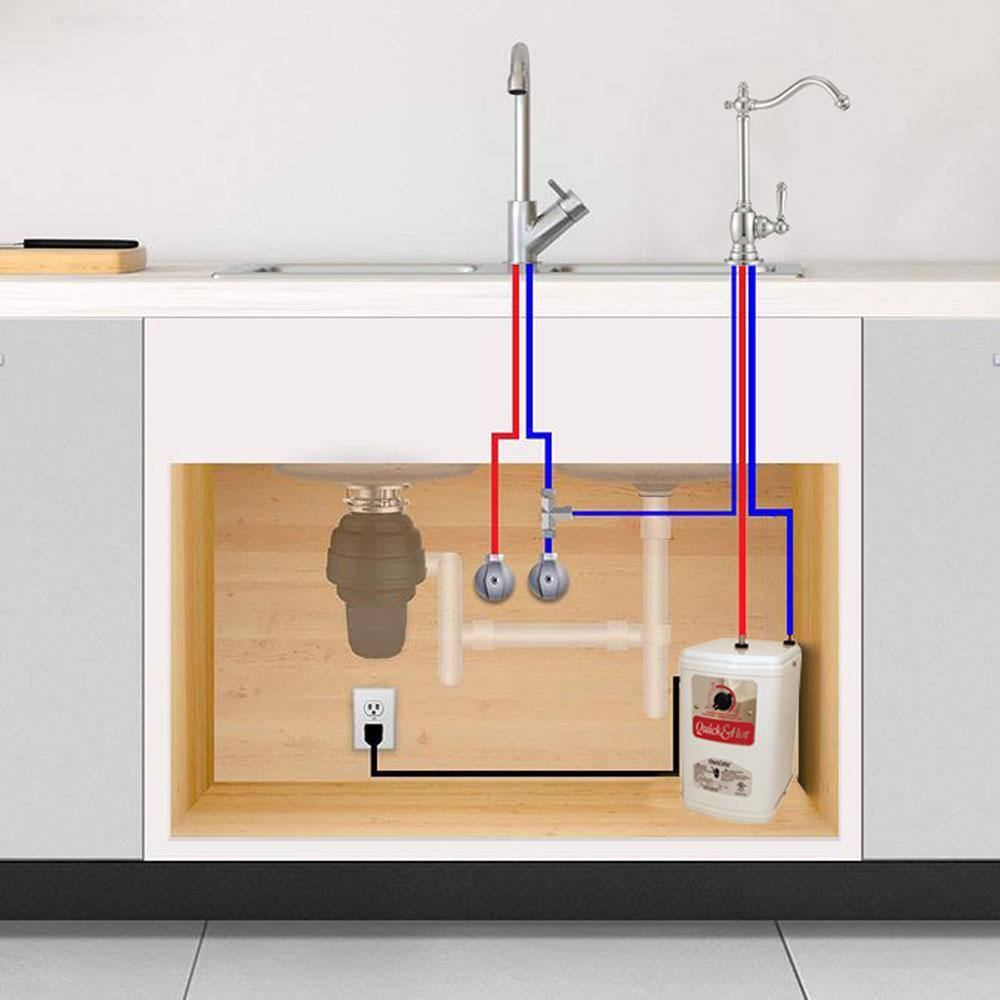 Westbrass 10-38 in. Docalorah 2-Handle Hot and Cold Water Dispenser Faucet with Instant Hot Water Tank Antique Copper D262HFP-11