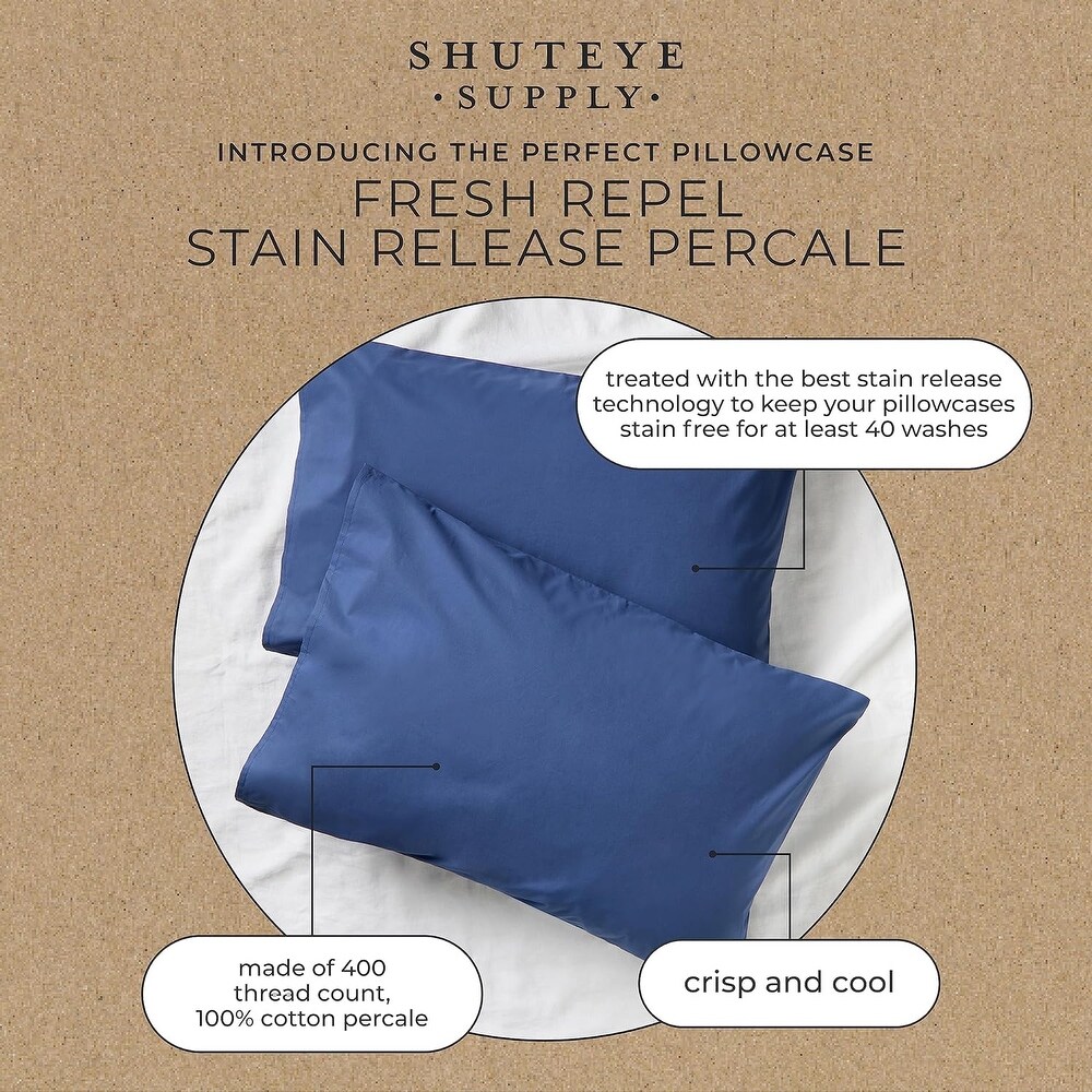 Shuteye Supply Pillow Case Set  Fresh Repel Collection  20 x 30 Inch  Hale