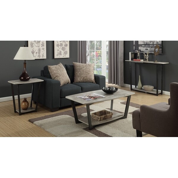 Porch and Den Clouet Coffee Table with Shelf