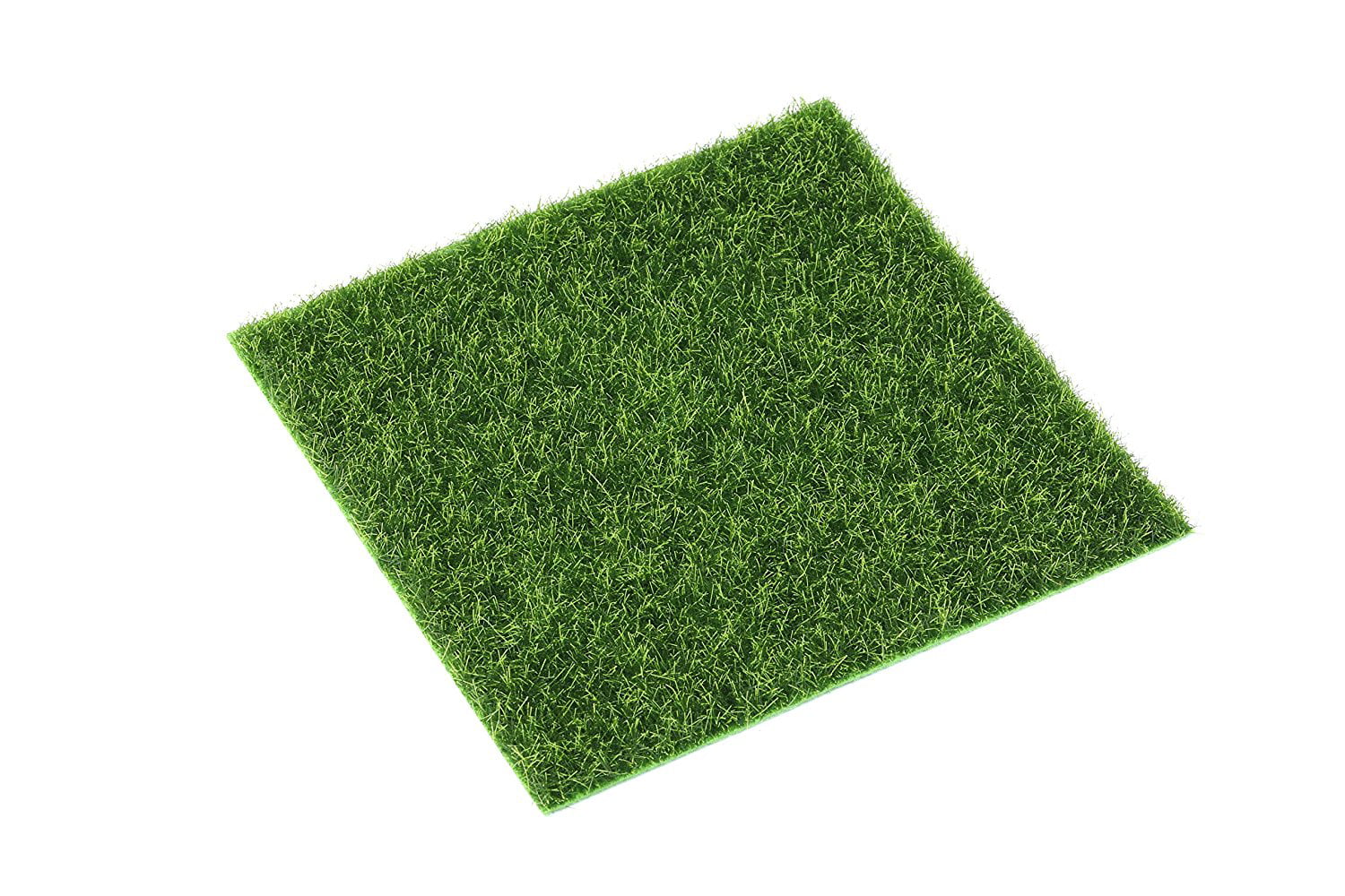 6X6 inches Fake Grass for Dollhouse Miniatures Garden， Artificial Grass for Crafts Decoration (Pack of 4)