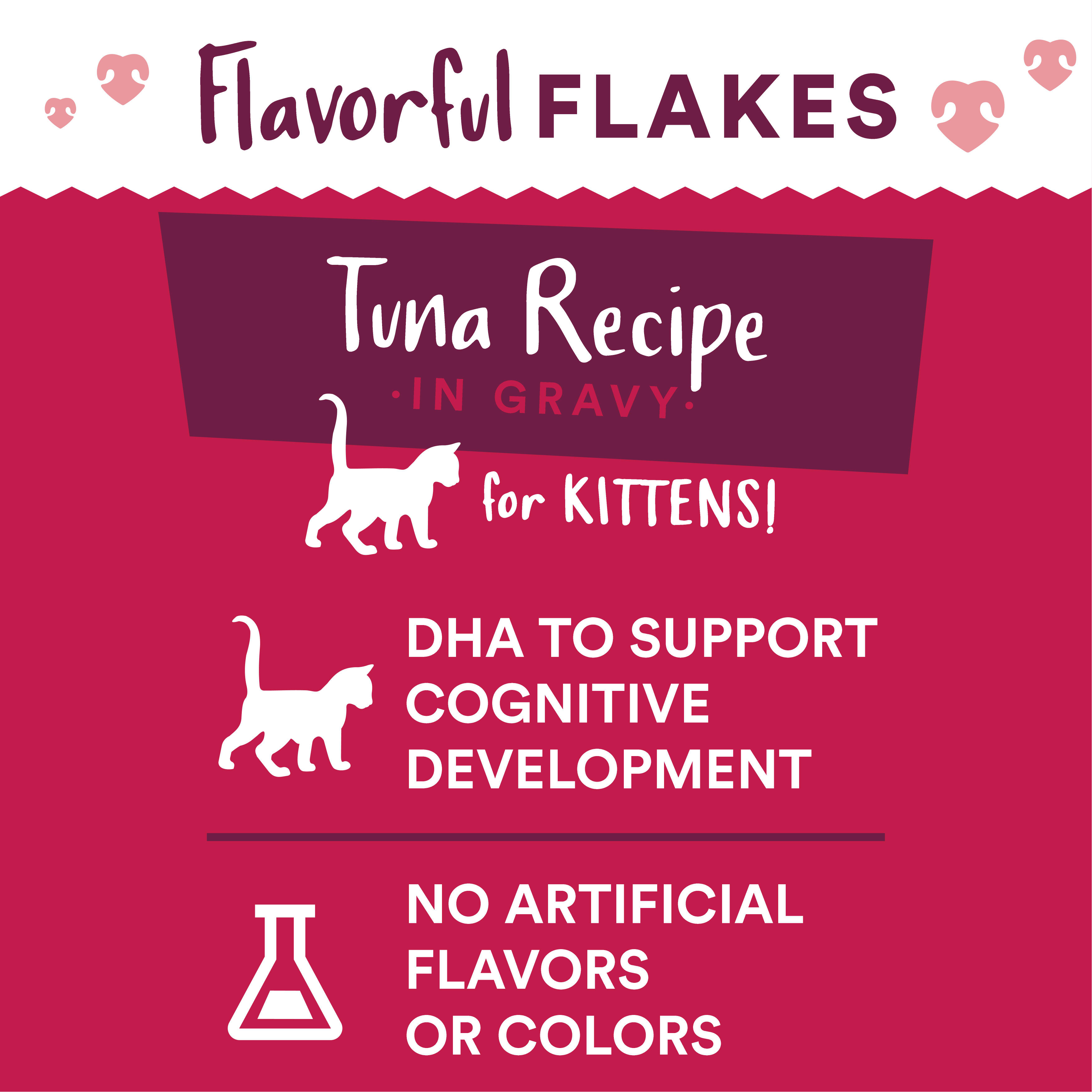 WHOLEHEARTED Canned Kitten Food - Grain Free Tuna Recipe Flaked in Gravy， 2.8 OZ， Case of 12