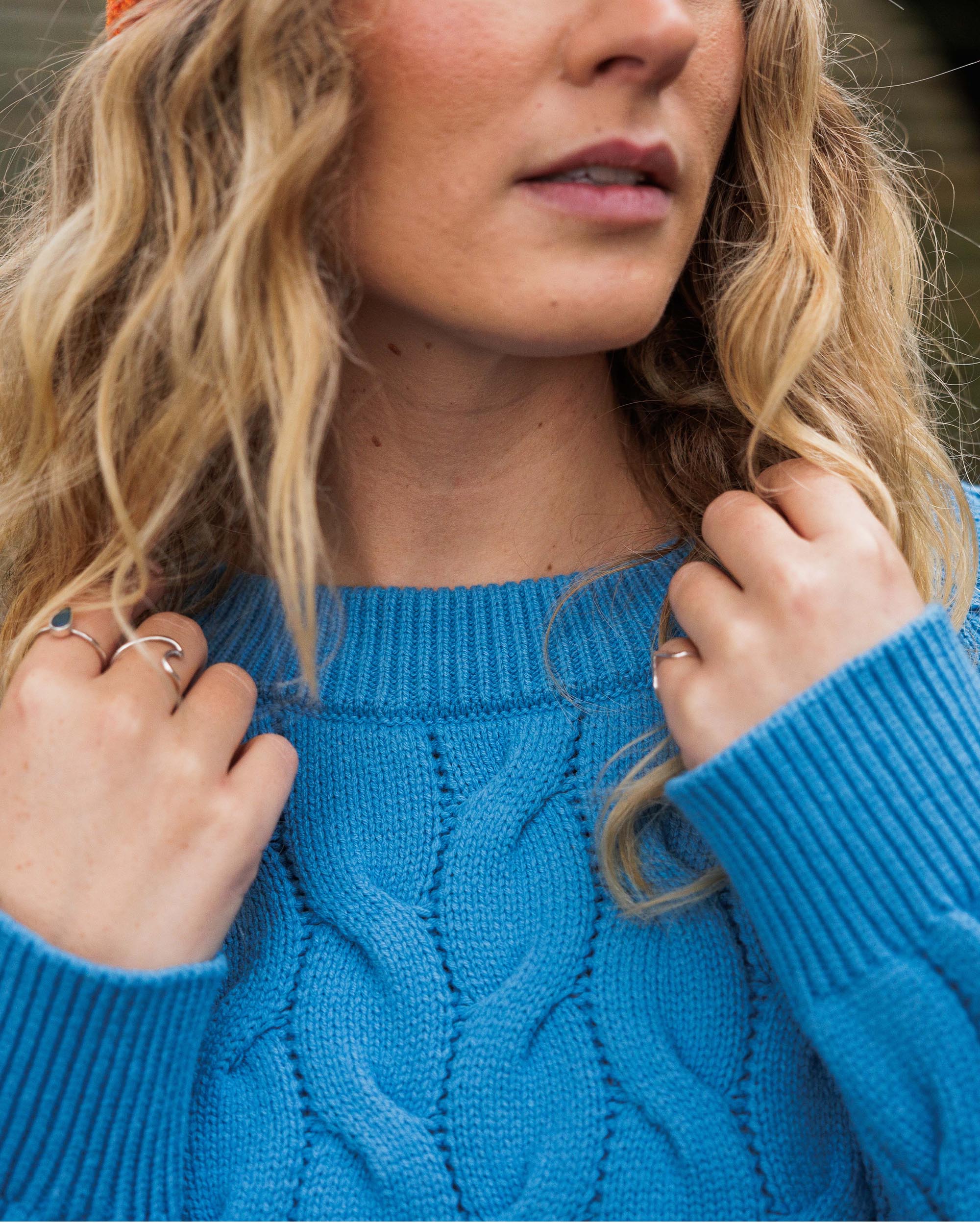 Comfort Organic Knitted Jumper - Atlantic Blue