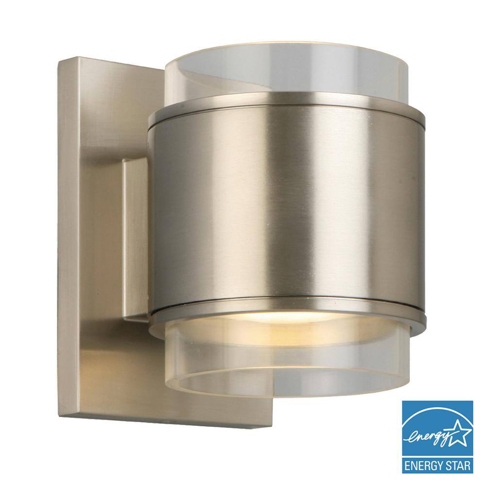 Home Decorators Collection Upton Brushed Nickel LED Sconce JJM3482L