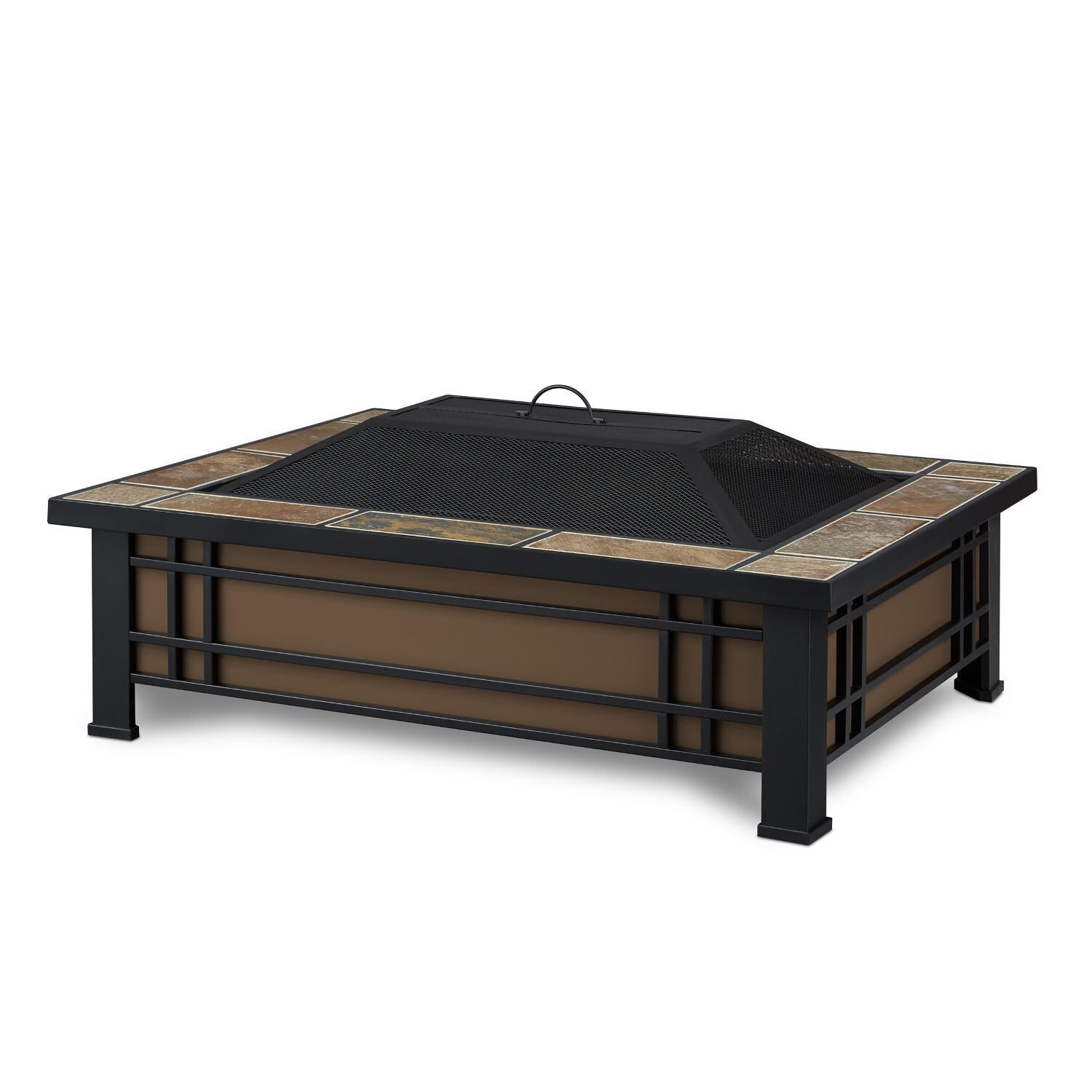 Lakeview Woodlake 43-Inch Rectangle Wood Burning Fire Pit