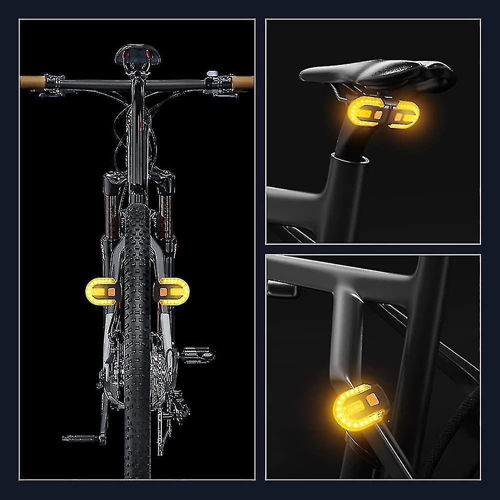 Bicycle Turn Signal Light With Wireless Remote， Two Lamp Split Rear Light With Indicator， Usb Rechar