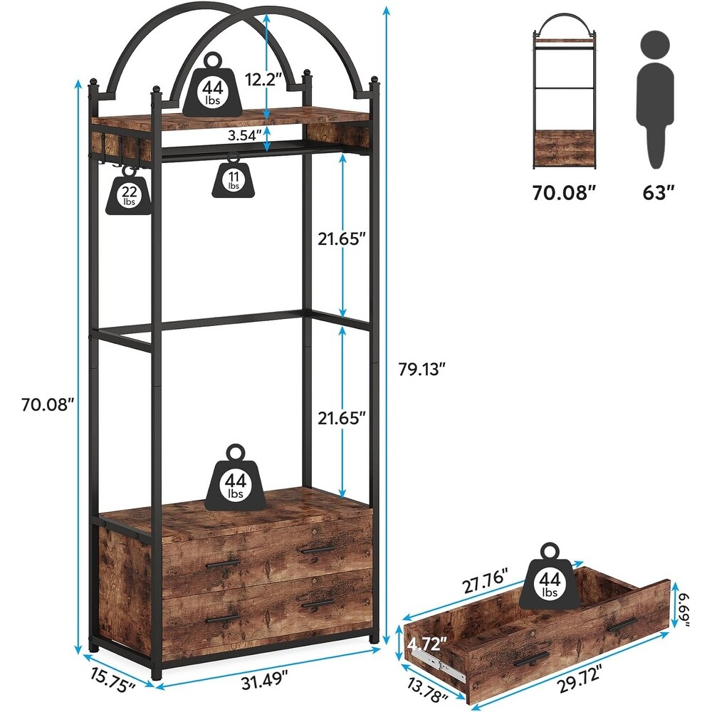 Clothes Rack Closet Organizer  76.8\