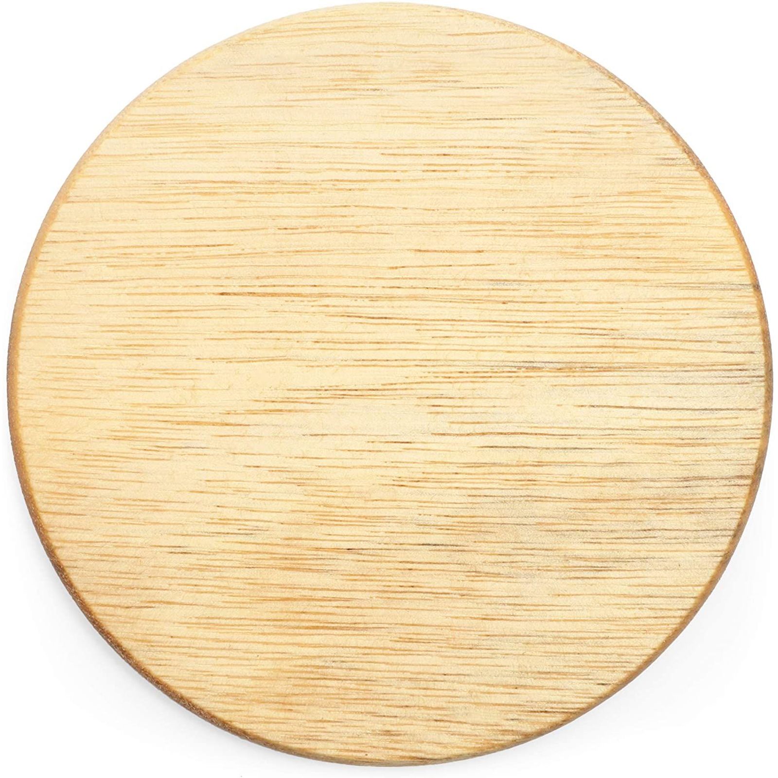 8 Pack Wooden Coasters for Drinks， Glasses， Tabletops， Dark Brown， 4 in