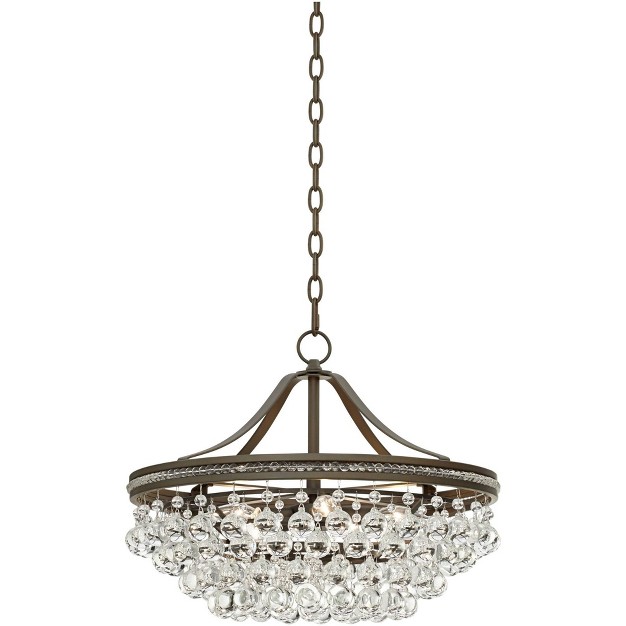 Wide Clear Crystal 5 light Fixture For Dining Room House Foyer Kitchen Island Bedroom