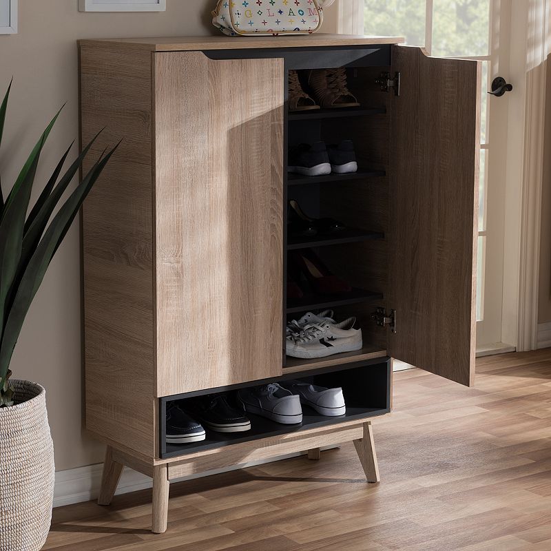 Baxton Studio Fella Shoe Cabinet