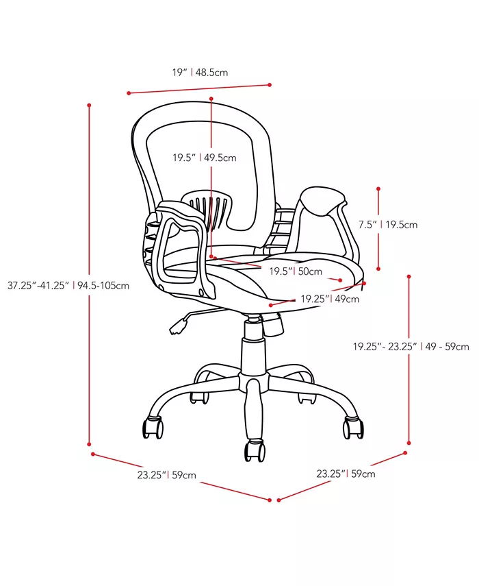 CorLiving Workspace Office Chair with Leatherette and Mesh