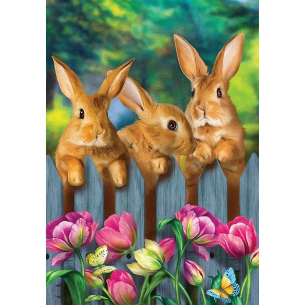 Briarwood Lane Garden Bunnies Spring Garden Flag Tulips Easter Ra