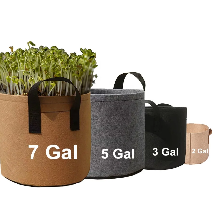 Hyh Custom Width Grow Bags Tomato Nonwoven Grow Bags As Garden Pots   Planters