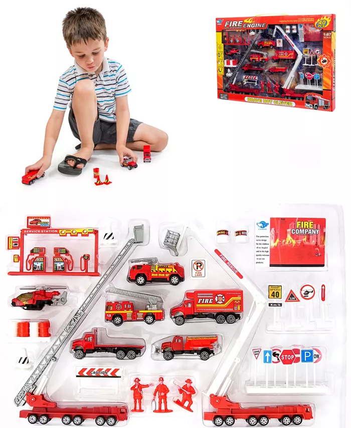 Big Daddy Mini Fire Rescue Vehicles  40 Pieces Set