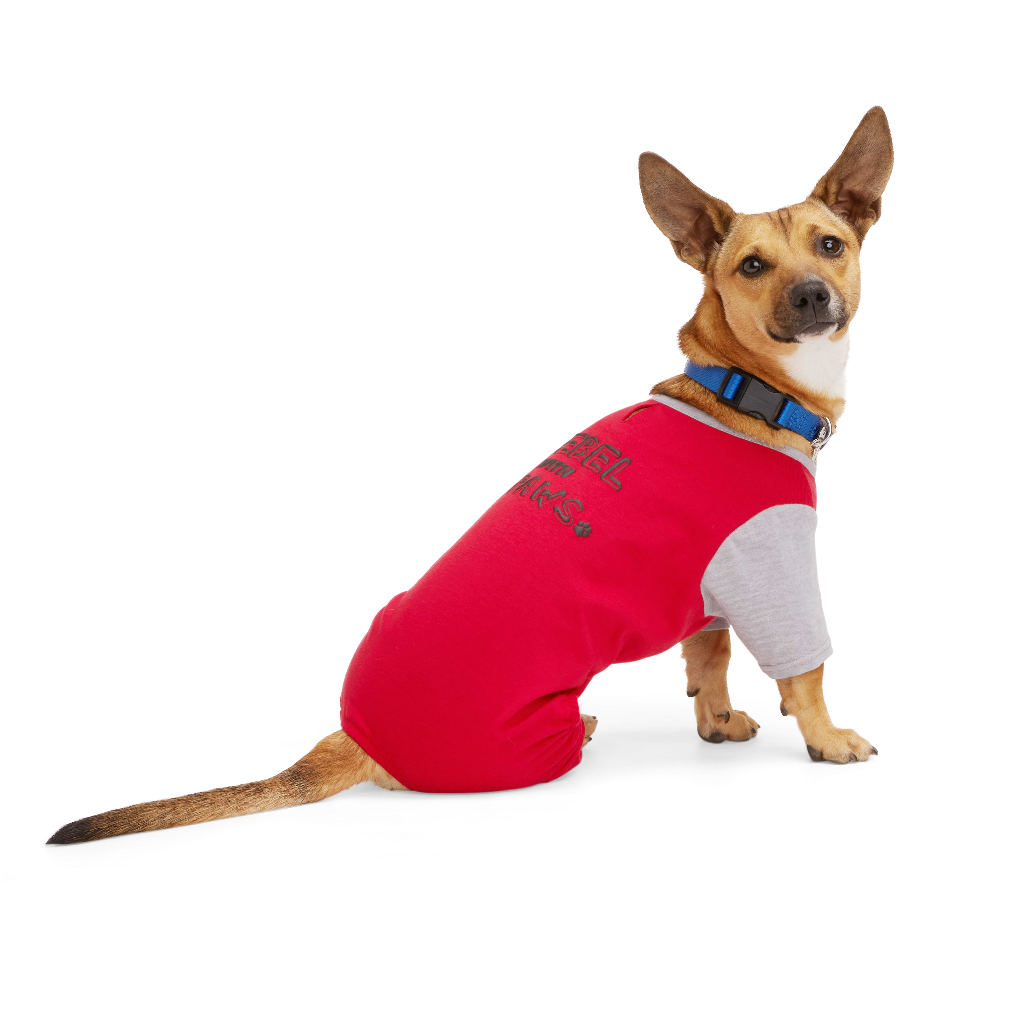 YOULY Rebel Sleeve Bark Star Pet Pajamas， XX-Small