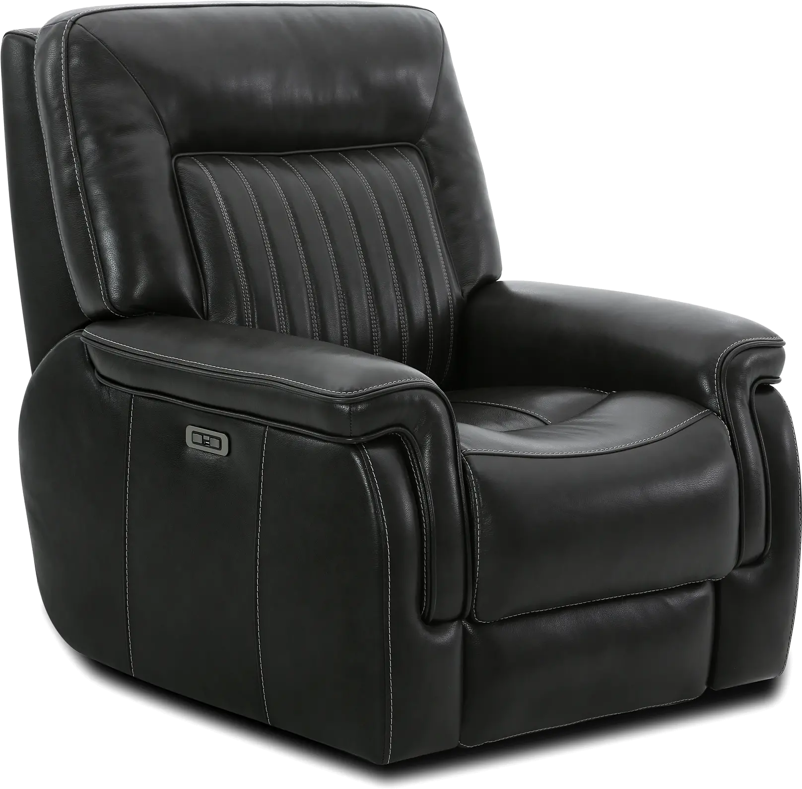 Stampede Charcoal Gray Power Glider Recliner