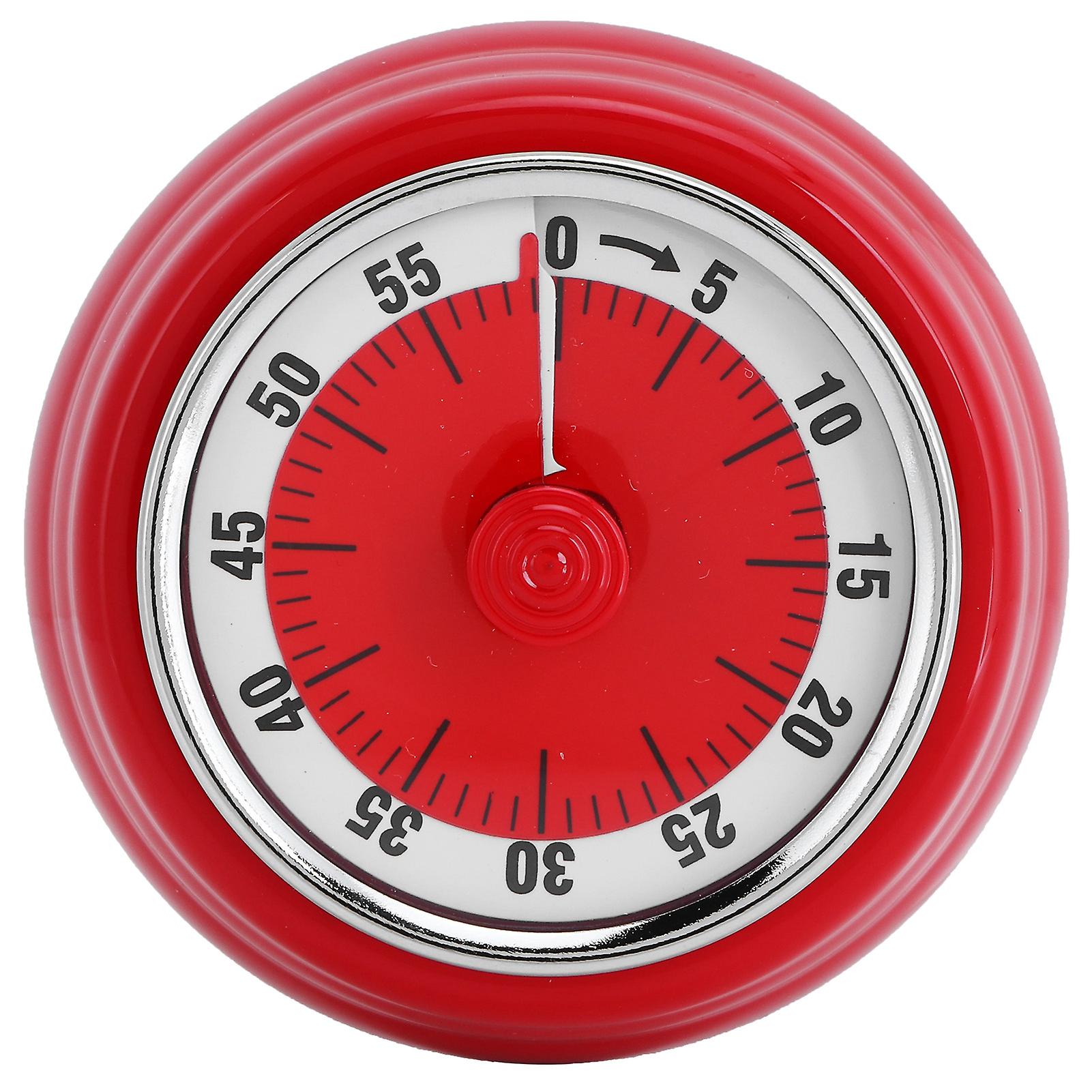 Magnetic Kitchen Timer Manual Mechanical Alarm Cooking Countdown Reminder For Time Managementvisual Timer: Red