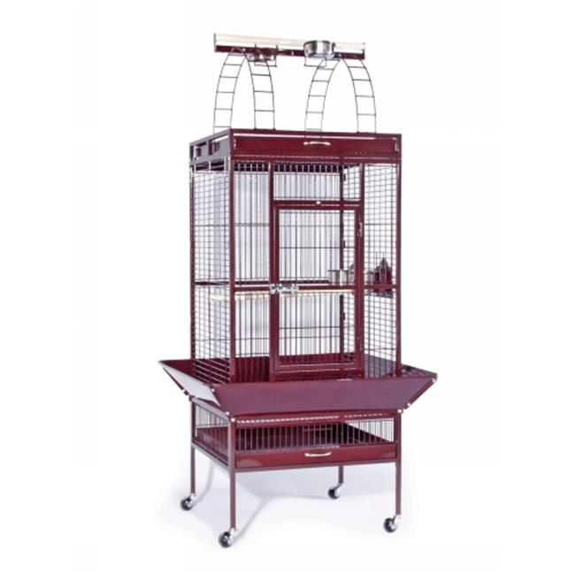 24 in. x 20 in. x 60 in. Wrought Iron Select Cage - Garnet Red