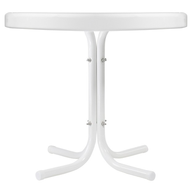 Outdoor Retro Tulip Side Table White