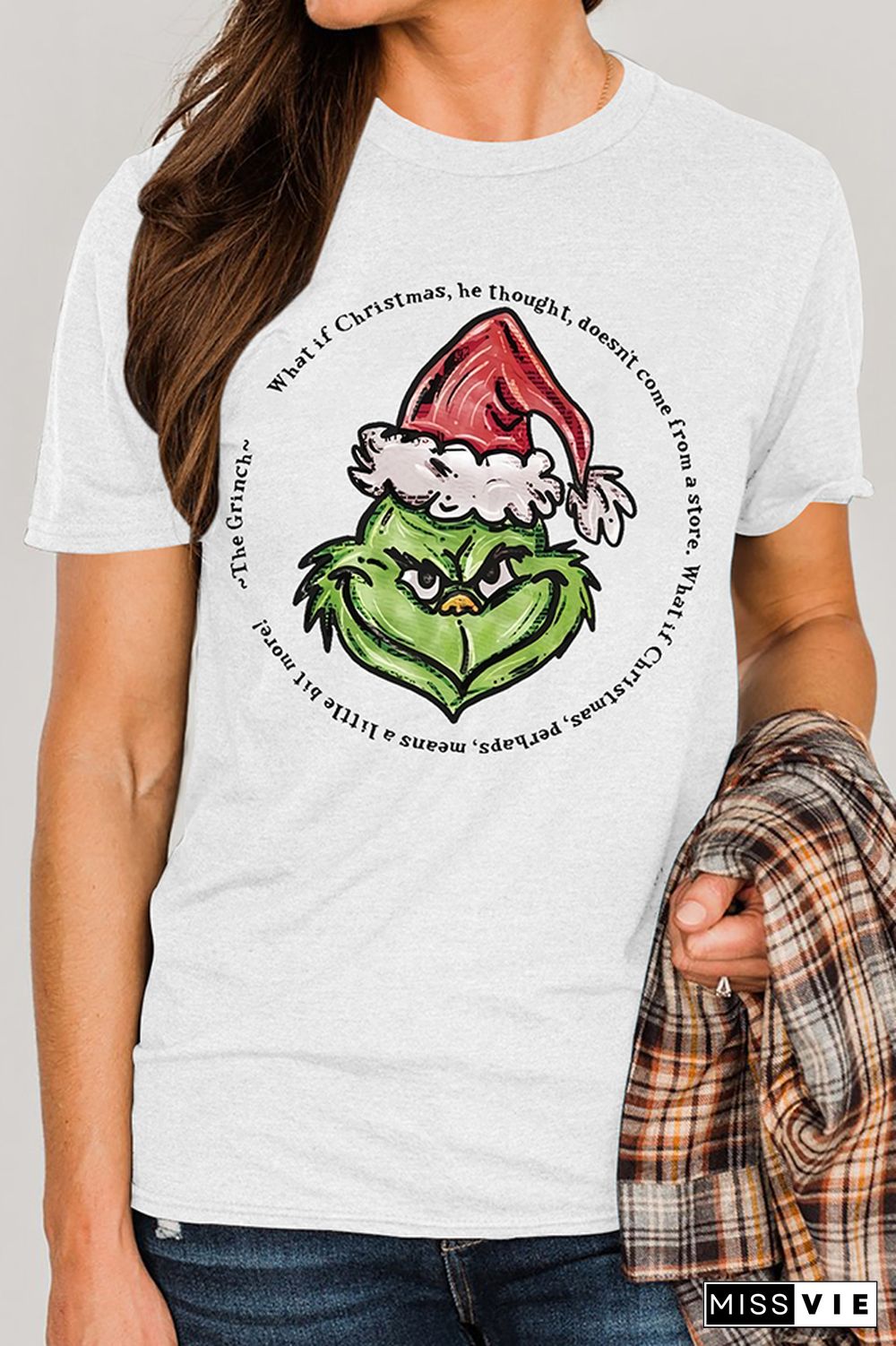 Grinch Christmas Graphic Tee Short Sleeves Wholesale