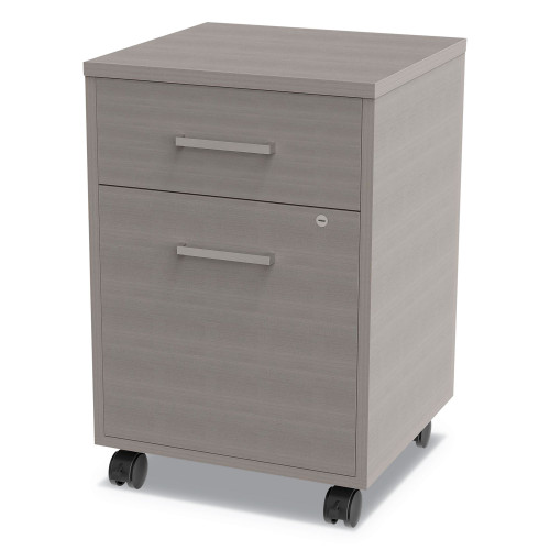 Linea Italia Urban Mobile File Pedestal， Left or Right， 2-Drawers: Box/File， Legal/A4， Ash， 16