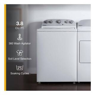 Whirlpool 27.5 in. 3.8 cu. ft. High-Efficiency White Top Load Washing Machine with Soaking Cycles WTW4955HW