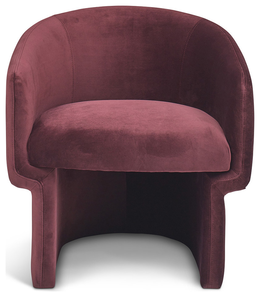 Giverny Accent Chair Plum Purple   Midcentury   Armchairs And Accent Chairs   by Peachtree Fine Furniture  Houzz