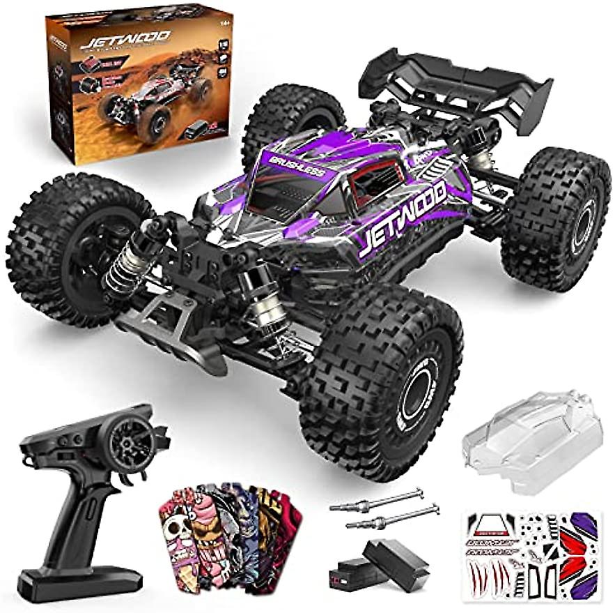 1:16 4x4 Brushless Fast Rc Cars For Adults  Max 42mph Hobby Grade Electric Racing Buggy  Oil-filled Shocks  4wd Offroad Remote Control Car With 2 Li-p