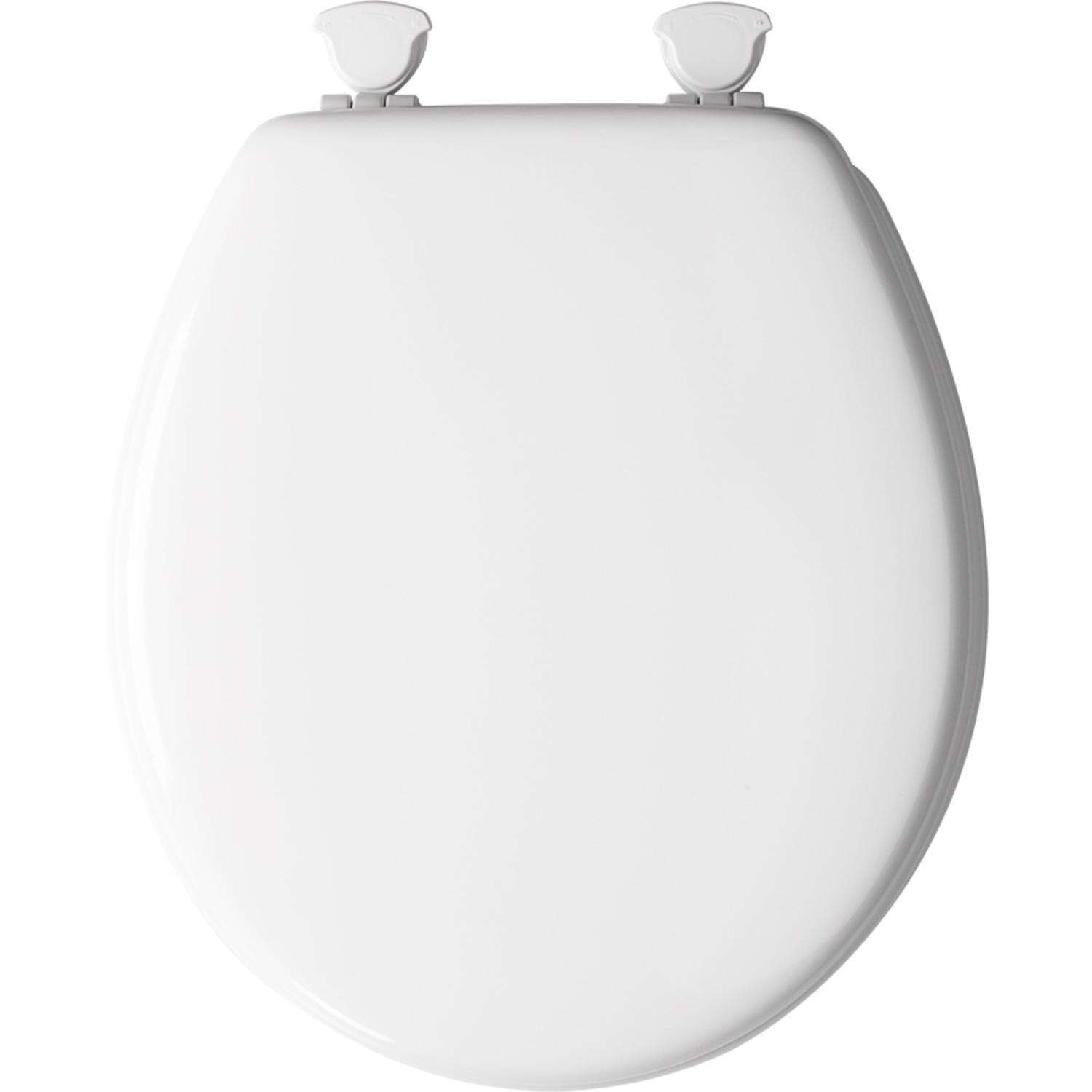 Mayfair by Bemis Westport Round White Enameled Wood Toilet Seat