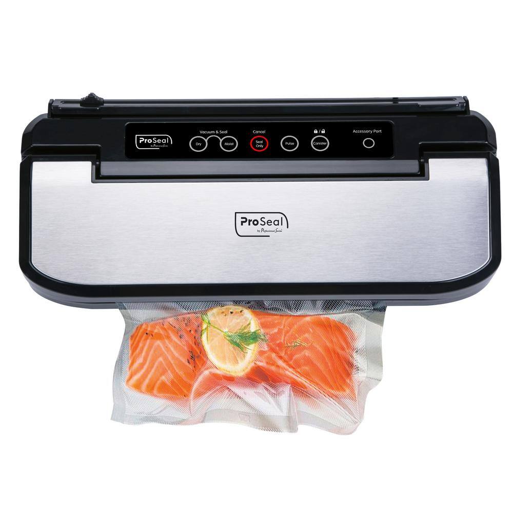 ProSeal Black Food Vacuum Sealer with 11.8 in. Airtight Heat Seal Dry and Moist Modes Bag Cutter Starter Kit Included PS-VS005