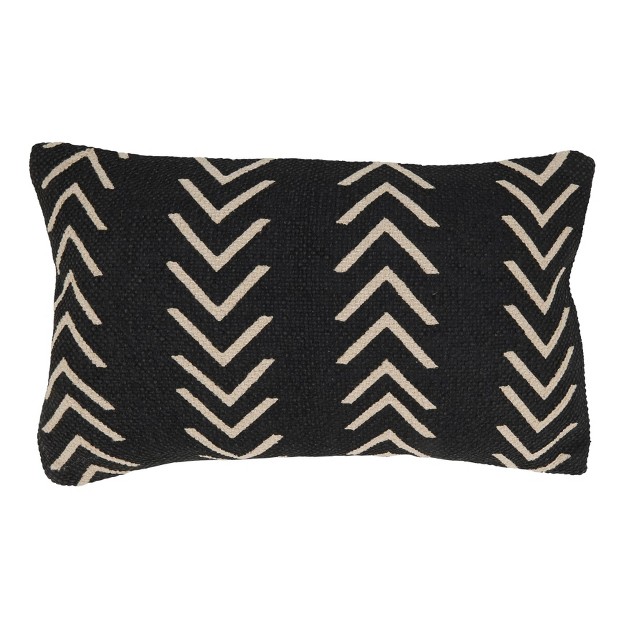 Chevron Design Poly Filled Throw Pillow Saro Lifestyle