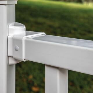 Barrette Outdoor Living Select White Vinyl Select LeftRight Angle Bracket Kit 73012492