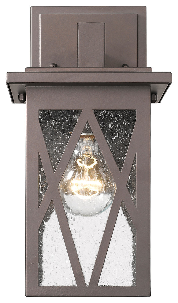 Anthony 1 Light Rubbed Bronze Outdoor Wall Sconce 12 quot  Outdoor Wall Lights And Sconces   by Homesquare  Houzz