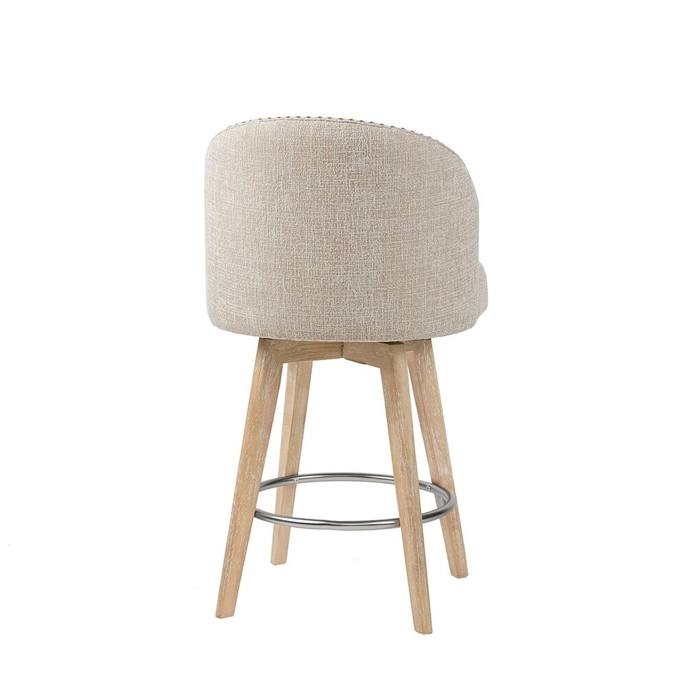 Onyx Swivel Counter Stool with Cushioned Seat and Back