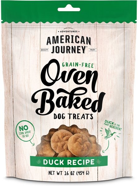 American Journey Duck Recipe Grain-Free Oven Baked Crunchy Biscuit Dog Treats