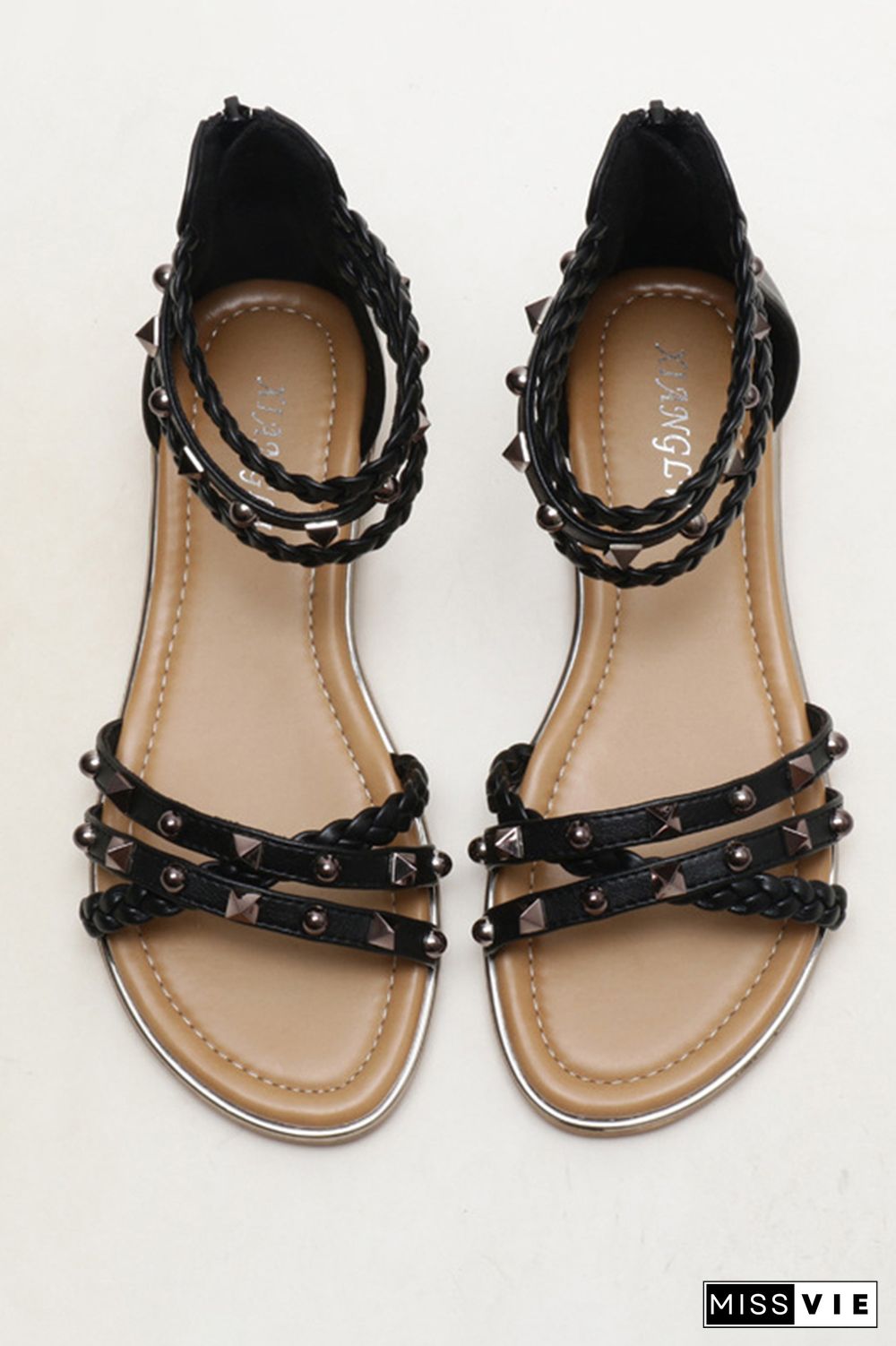 Rivet Boho Open Toe Flat Sandals Wholesale