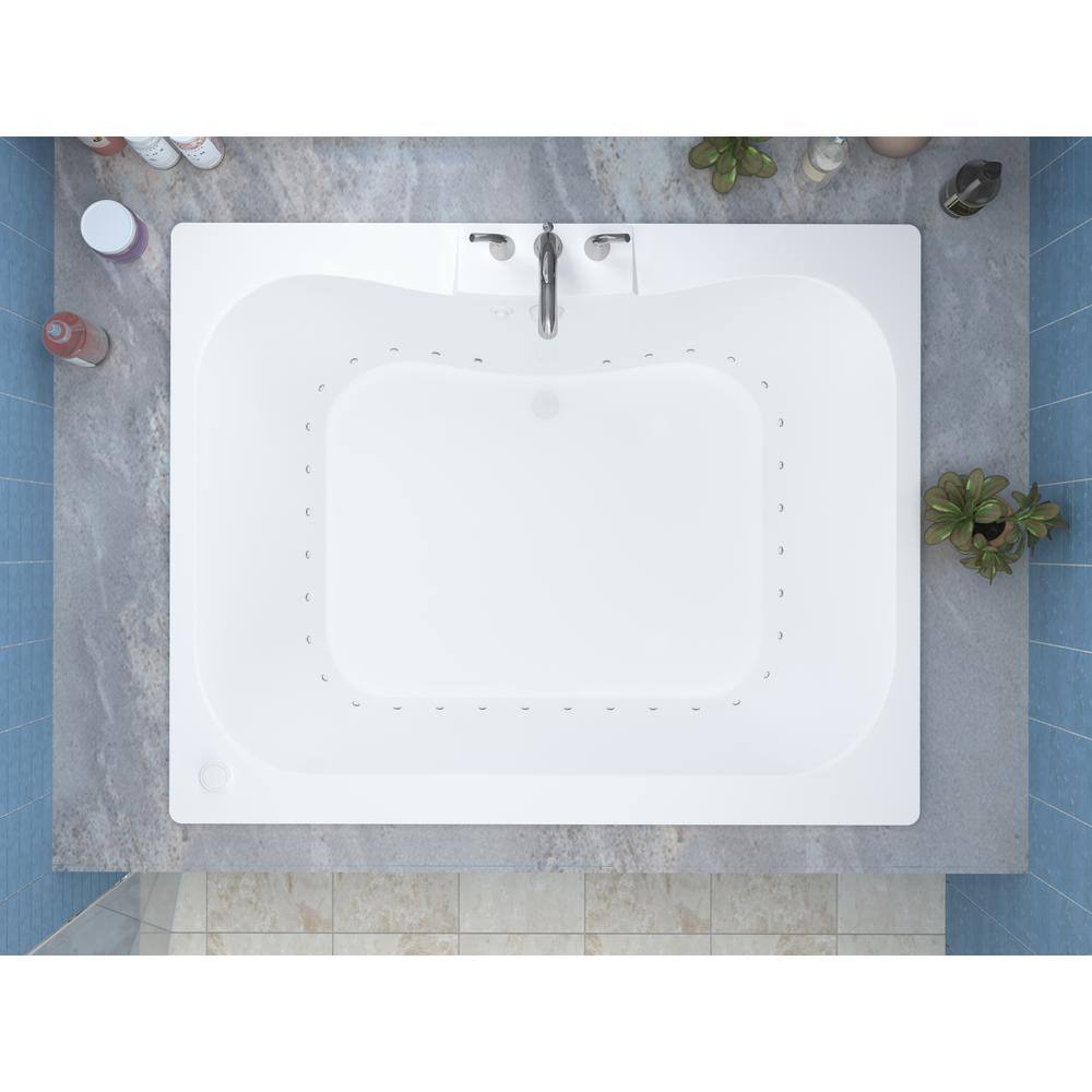 Universal Tubs Rhode 5 ft. Rectangular Drop-in Air Bath Tub in White HD4860NAL