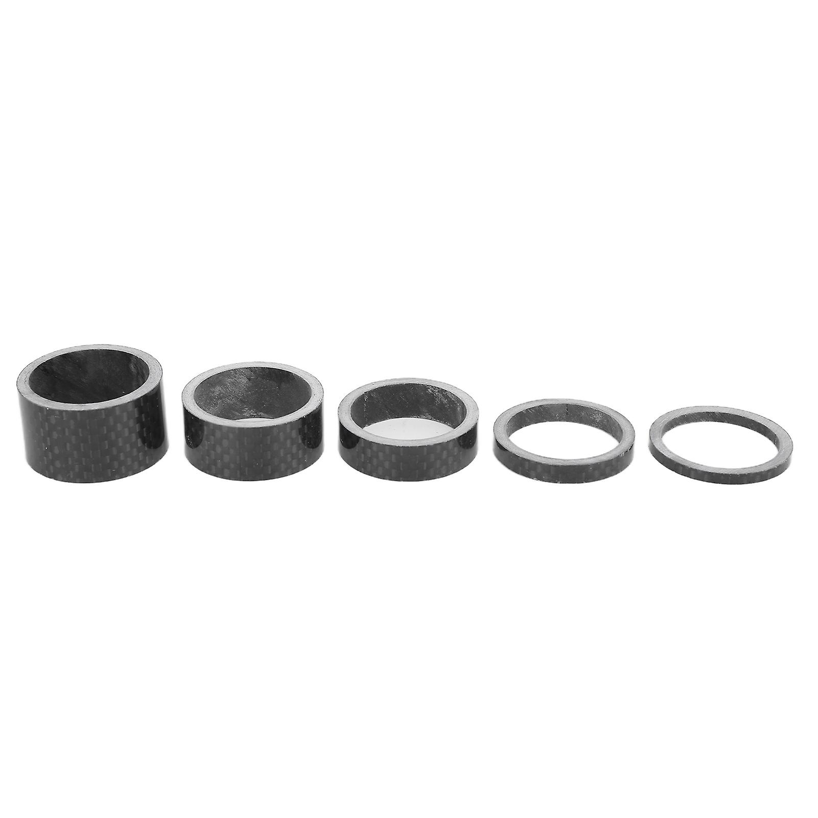 Bicycle Headset Washer Full Carbon Fiber Bike Front Fork Stem Spacer Fit For 1.1 Inch Front Fork5pcs