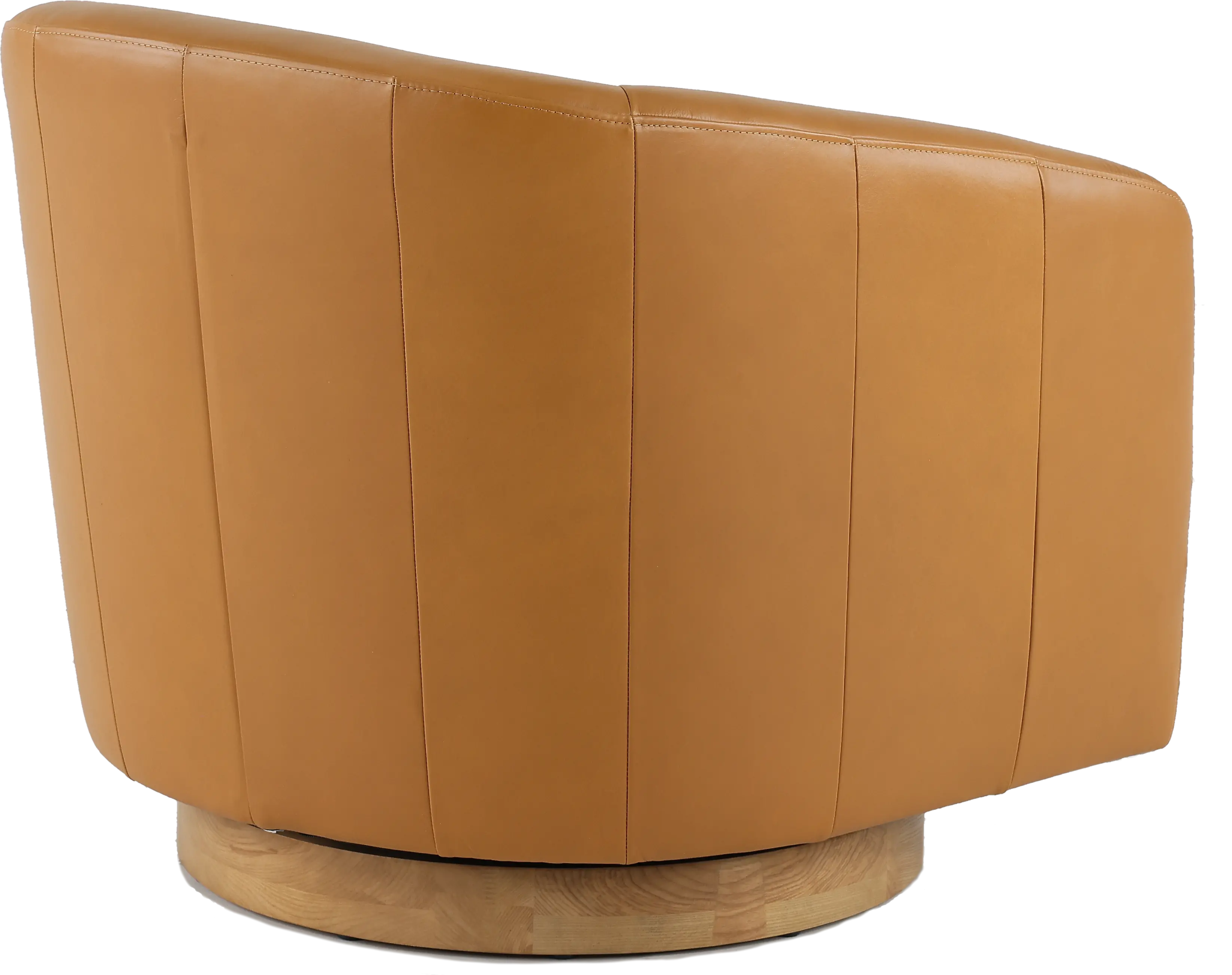 Kinsley Tan Leather Swivel Chair